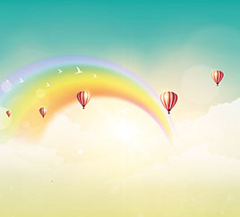 Радуга и воздушные шары