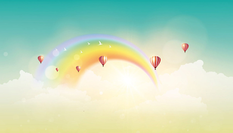Радуга и воздушные шары