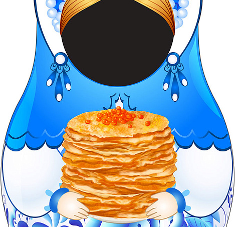 Матрешка с блинами