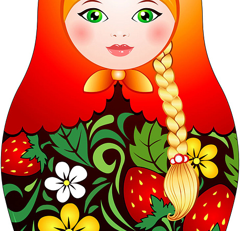 Матрешка красная