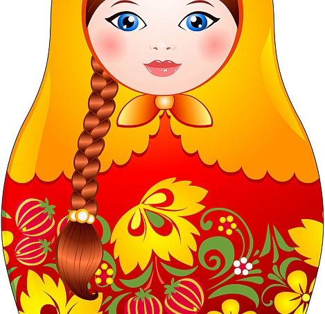 Матрешка золотая